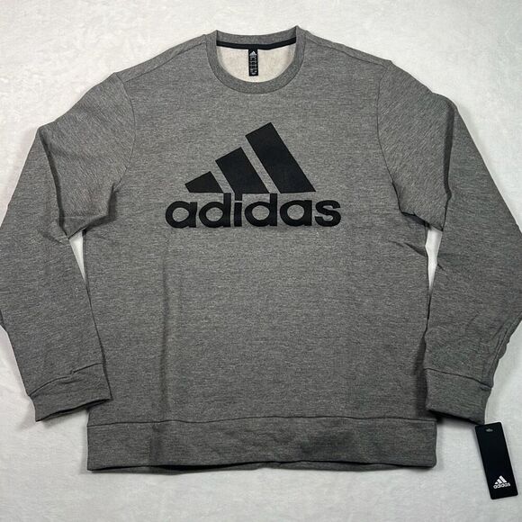 ADIDAS GOLF Tech Fleece casual gray black pullover NWT Men large‎ - Picture 1 of 6